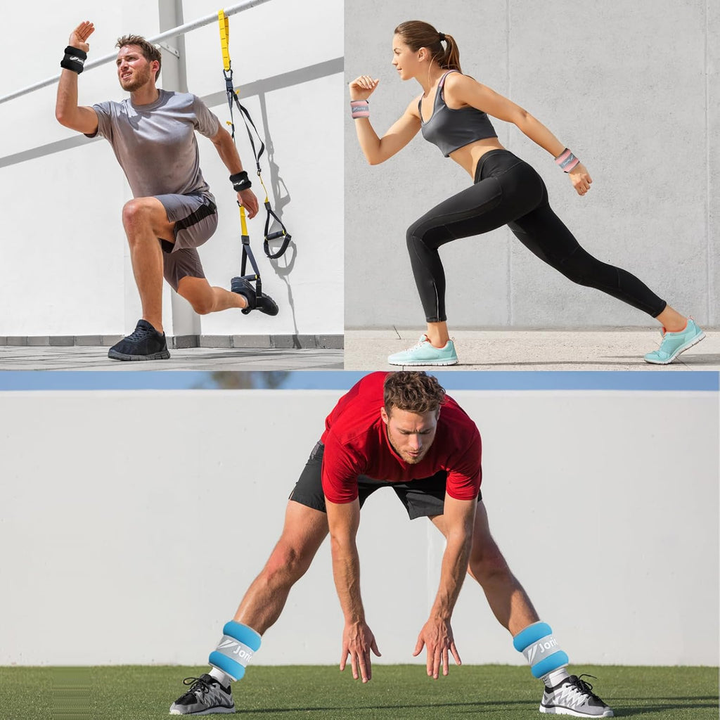 Skiennix Ankle Weights - Adjustable 1-20 LBS for Men & Women | Perfect for Fitness, Therapy & Workouts