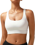 RUNNING GIRL High Impact Sports Bra for Women - Scoop Neck Strappy Design with Moulded Cups