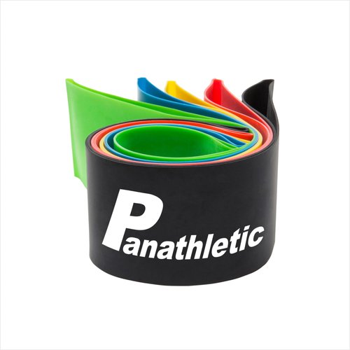 Panathletic Resistance Bands, Set of 5 Bands – 5 Different Resistance Levels, Exercise Guide, eBook, Carry Bag – 5X Loop Band for Booty and Legs Women - Fitness Stretch Band for Workout Men