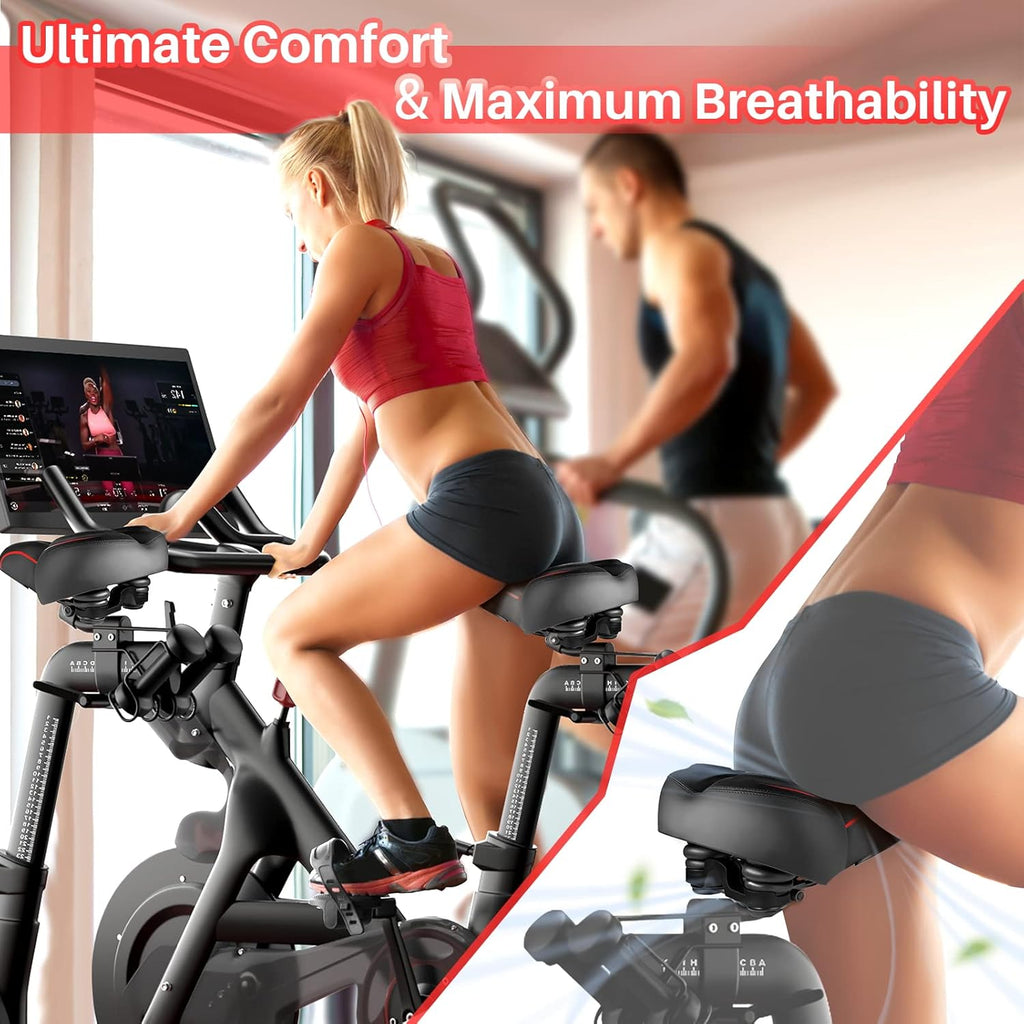 Peloton | Oversized Bike Seat Cushion - Comfort Saddle Replacement for Men & Women | Compatible with Peloton, Road & Exercise Bikes