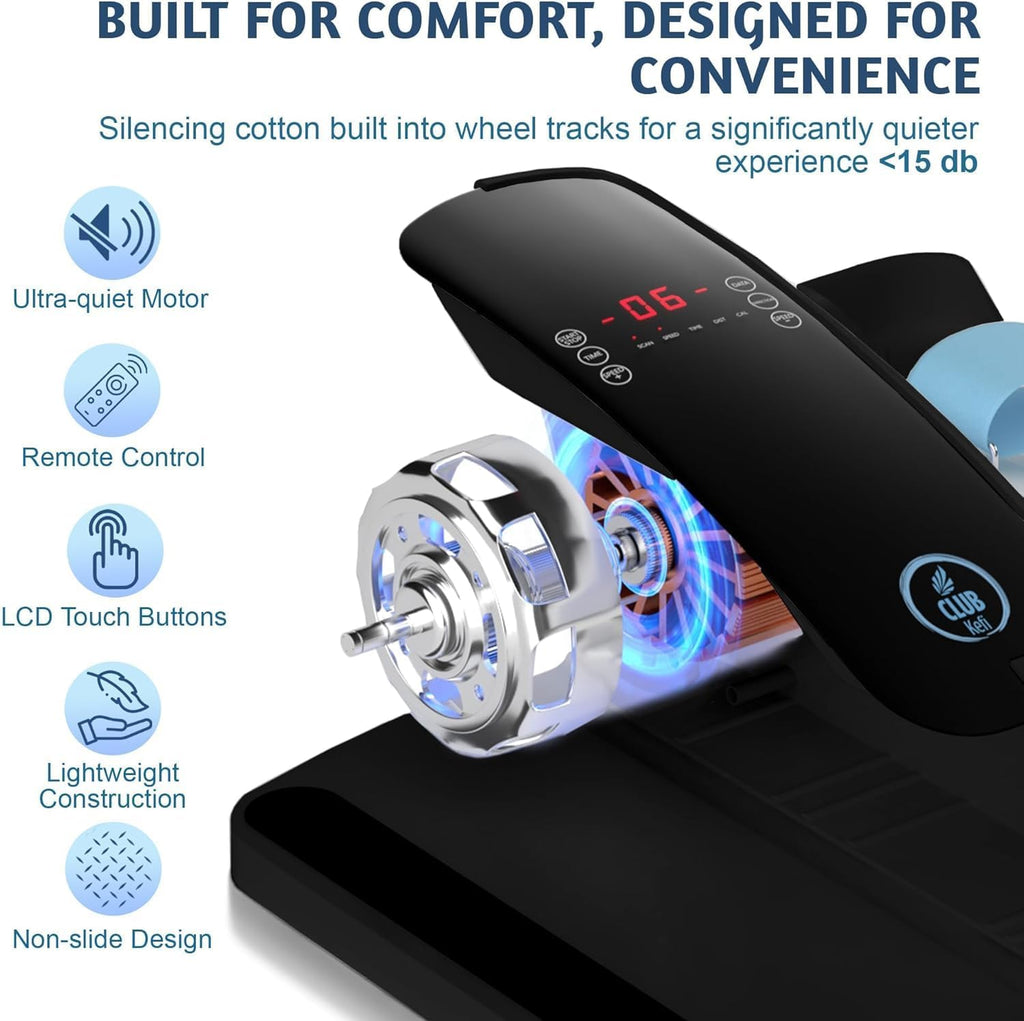 Under Desk Elliptical Machine - Electric Pedal Exerciser for Seniors & Adults | 12-Speed Quiet Leg Workout