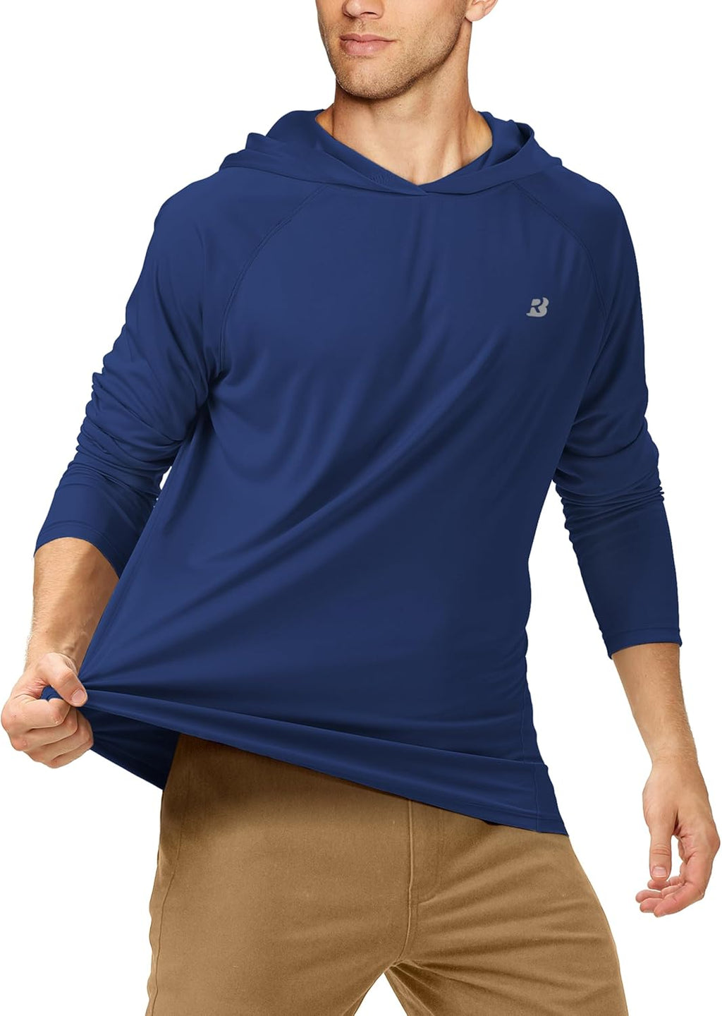 Roadbox Fishing Shirt for Men - UPF 50+ Long Sleeve UV Sun Protection Hoodie | Ideal for Hiking & Swimming