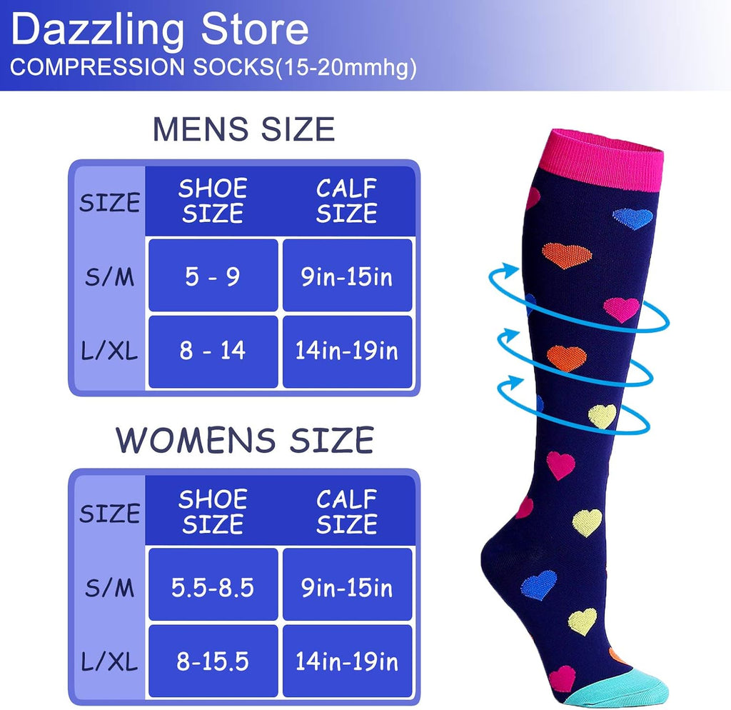 WITHYOU Compression Socks - 15-20 mmHg Support for Men & Women | Ideal for Running, Travel & Pregnancy