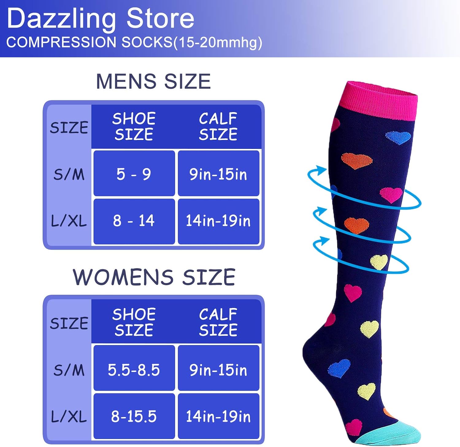 WITHYOU Compression Socks - 15-20 mmHg Support for Men & Women | Ideal for Running, Travel & Pregnancy