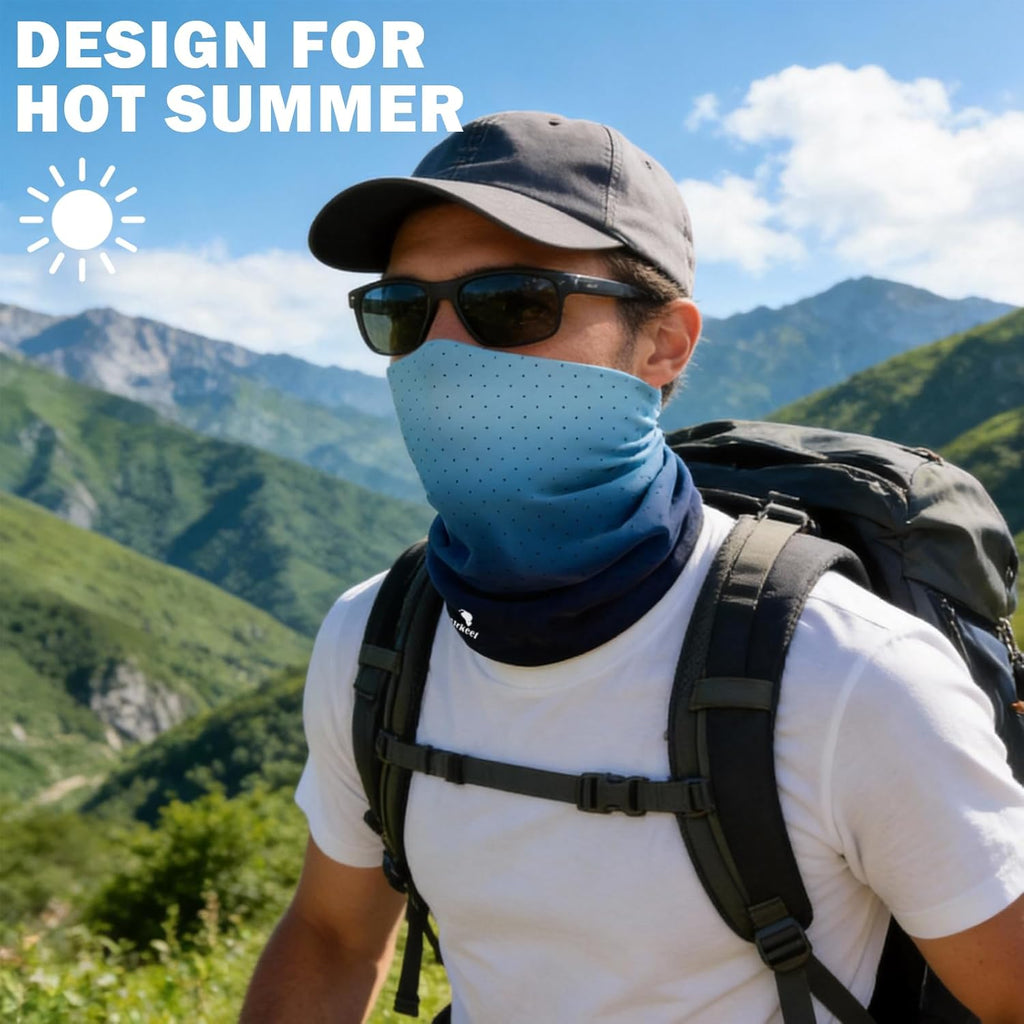 Skiennix Summer Cooling Neck Gaiter - UV 50+ Sun Protection, Breathable Ice Silk for Outdoor Activities