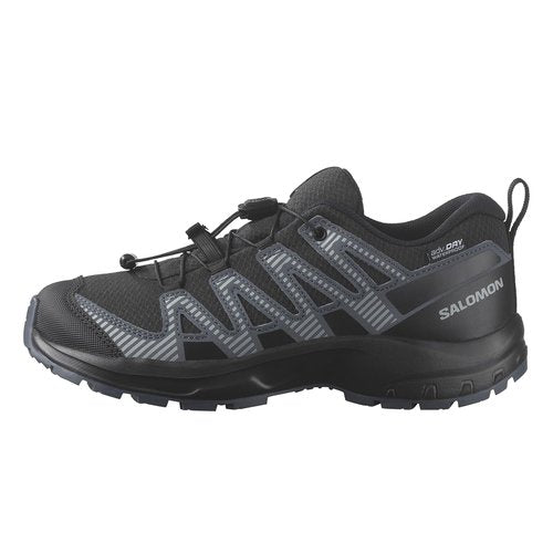 Salomon Unisex Junior’s XA Pro V8 Mid Waterproof Trail Running Shoes for Kids - Black/Turbulence/Quarry - 5 Medium