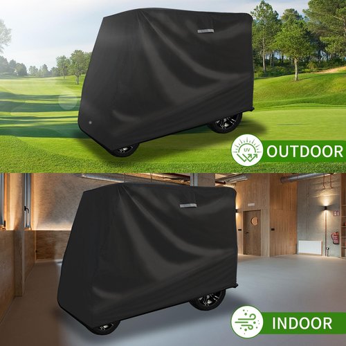 Tecoom 2/4 Passenger Golf Cart Cover Fits for Yamaha EZGO Club Car, 300D Waterproof Durable Oxford Fabric with Zipper Doors/Windproof Buckle, All Weather Outdoor Heavy Duty Rain Enclosure Universal