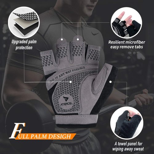 ATERCEL Weight Lifting Gloves - Full Palm Protection for Gym & Cycling | Breathable & Lightweight for Men and Women