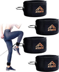 ATENTO Ankle Straps - Comfortable Padded Cuffs for Cable Machines | Adjustable for Glutes & Lower Body Workouts