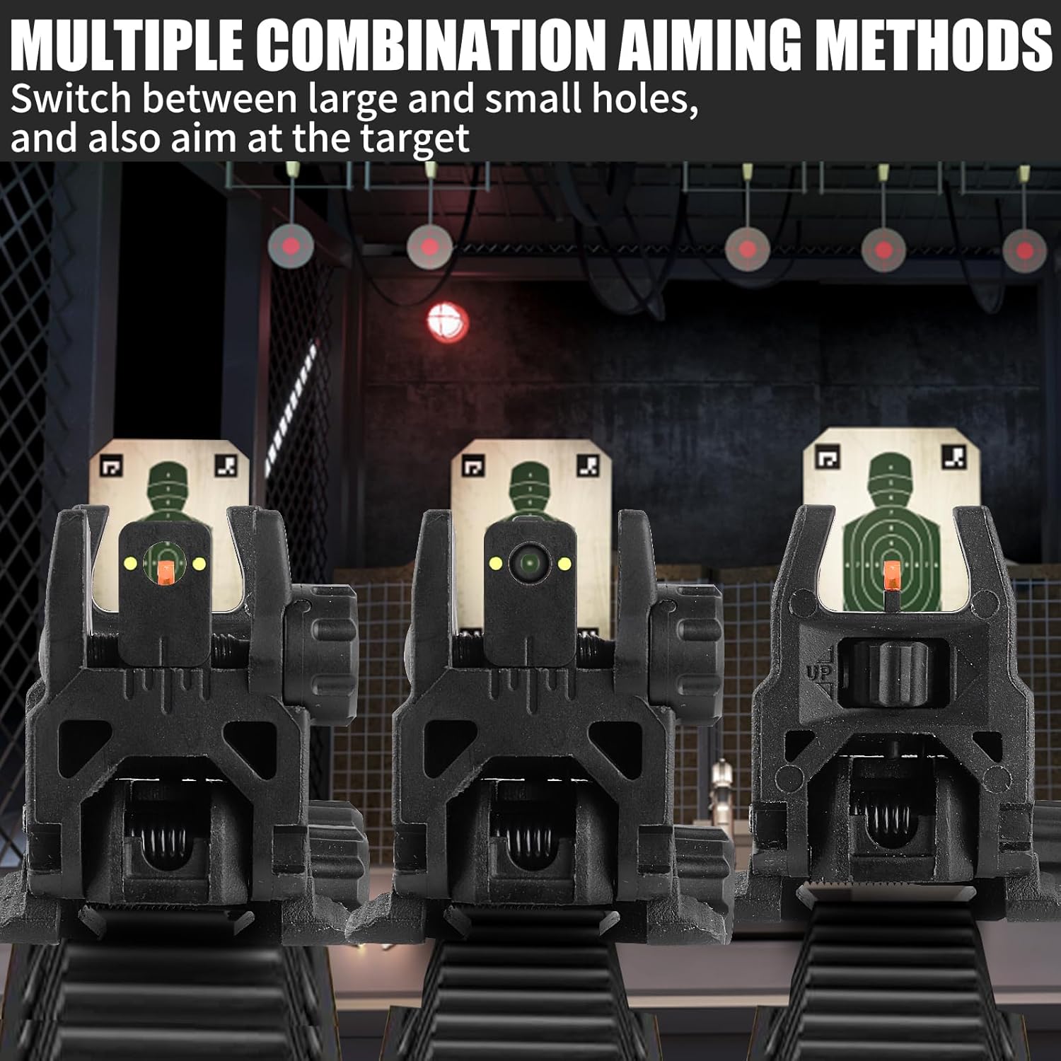 Skiennix Flip Up Sight - Lightweight Front and Rear Sights for Precision Shooting