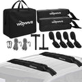 WOOWAVE Folding Kayak Carrier - Soft Roof Rack Pads with 4 Tie Down Straps & Storage Bag | Universal Fit for Canoe, Surfboard, Paddleboard, SUP