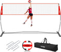 Skiennix Portable Volleyball Net - Adjustable Height Freestanding Set for Indoor/Outdoor Use - 12FT/20FT with Carry Bag