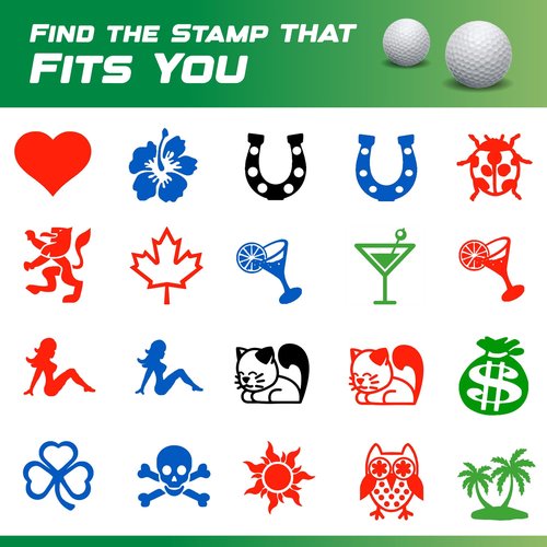 EZBallStamp Golf Ball Stamp - Blue Horseshoe