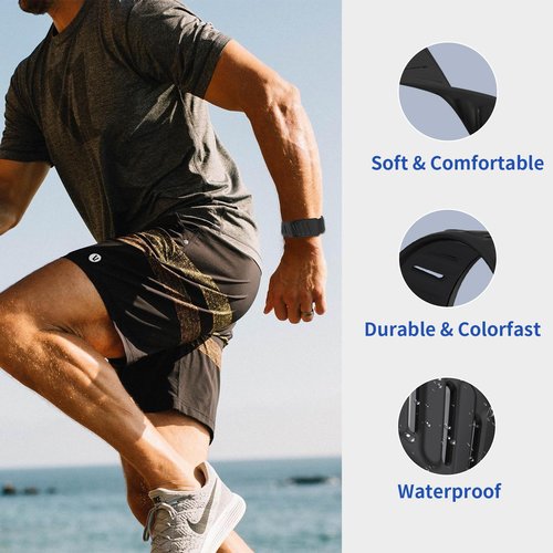 BBAMEN Sport Silicone & Nylon Bands Compatible with WHOOP 5.0 Band for Women Men - Soft, Breathable & Comfortable, Adjustable Replacement Wristbands Straps- Not Compatible with Gen 4