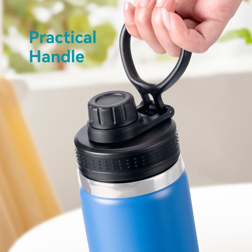 Soledea 2 Pack Replacement Lid for Hydro Flask Wide Mouth (12/16/18/20/32/40/64 Oz) – Compatible with Simple Modern, Takeya, Iron Flask, BUZIO, Leak-Proof Spout with Flexible Handle, BPA Free