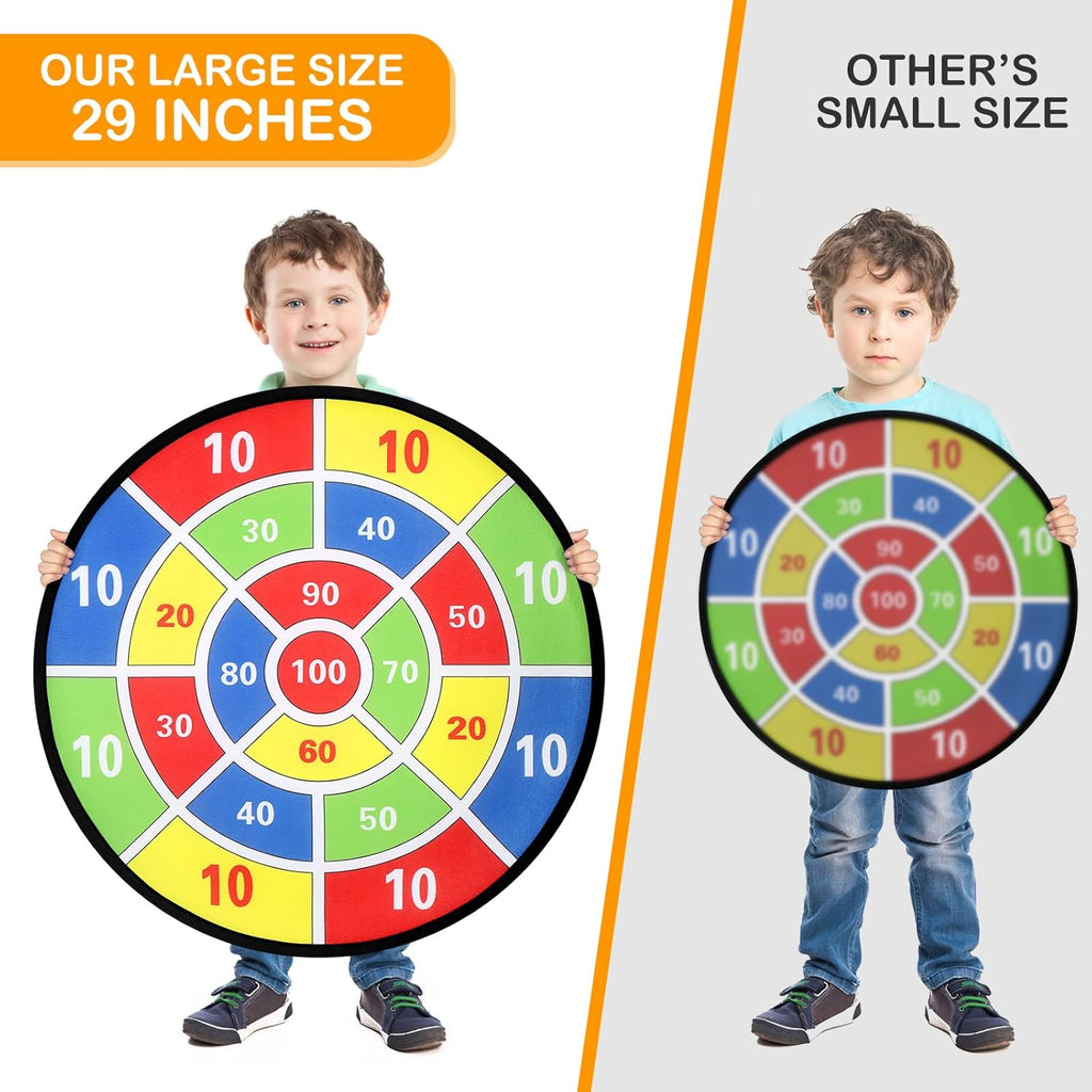 Accmor 29" Large Dart Board - Fun Outdoor Game for Kids with Sticky Balls | Perfect Birthday Gift for Ages 3-12