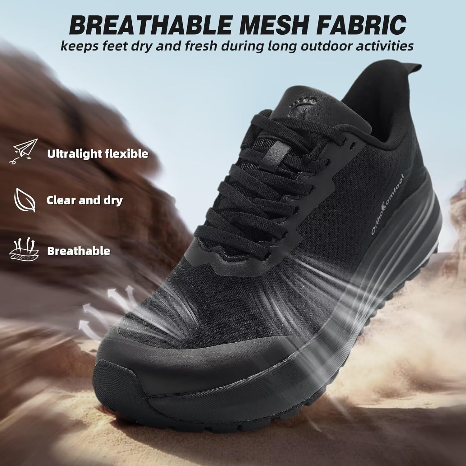 Skiennix Women's Orthopedic Shoes - Comfortable Arch Support for Plantar Fasciitis | Casual Hiking Sneakers