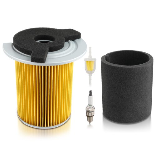 AUTOKAY Tune Up Kit Fits for Yamaha G1 2 Cycle 1978-1989 Gas Golf Cart G14 4 Cycle Air Filter Pre-Filter with Spark Plug Fuel Filter Re#JF7-14450-01, J10-14417-0