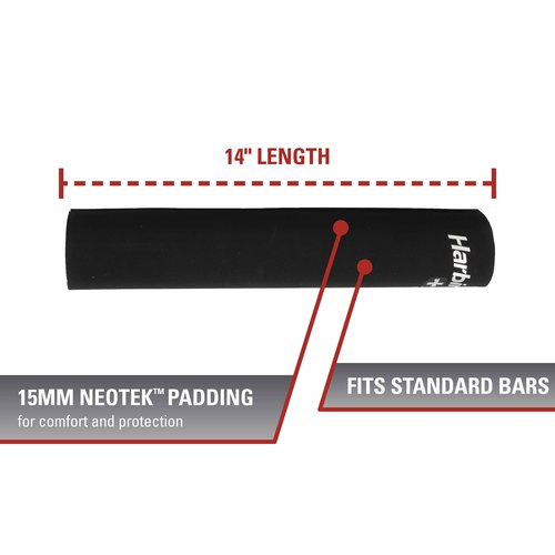 Harbinger NeoTek Foam Core Bar Pad, Standard 14-Inch , Black