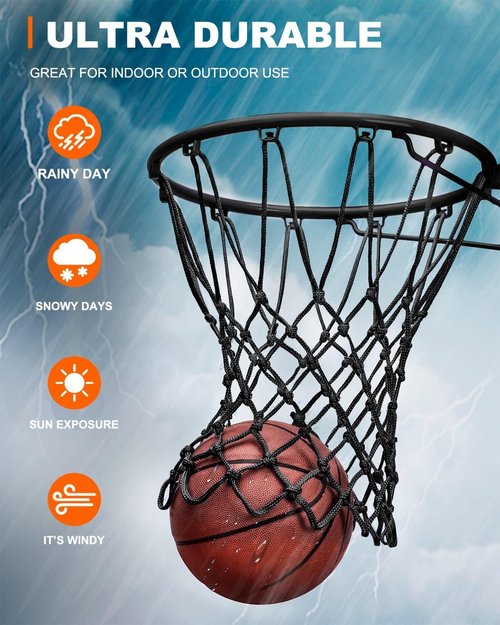 Heavy Duty Basketball Net Replacement by [Brand Name] - Professional Quality for Indoor/Outdoor Use | All-Weather Design