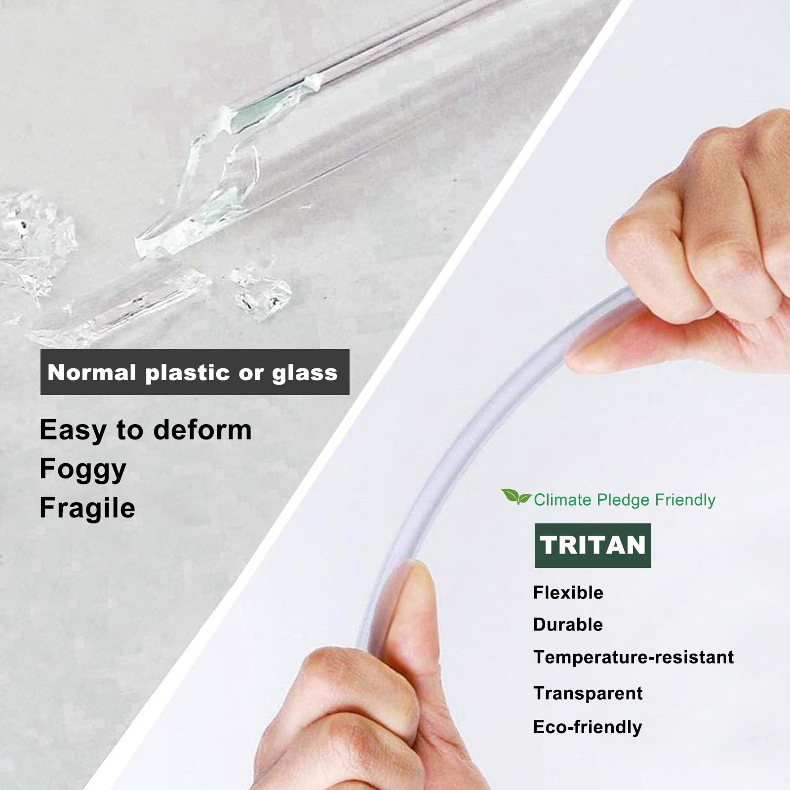 Replacement Straw Set for ThermoFlask Bottles – Fits 14/16/18/24/32/40/64 oz, 10 Straws +2 Cleaning Brushes + 2 Measuring Sheets + 1 Cutter Tool (10 straws)