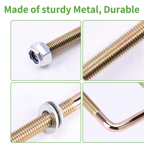 10L0L Rear Leaf Spring Bolts Kit for EZGO TXT,Set of 4 Golf Cart Leaf Spring U Bolt & Screw Nut for EZGO TXT 72681-G01 00560-G1 11098-G5 72029-G01 72124G01 72124-G01 72618G01 72618-G01