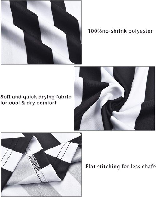 ChinFun Referee Costume Shirt - Women's Zipper Collared Umpire Jersey for Basketball & Football