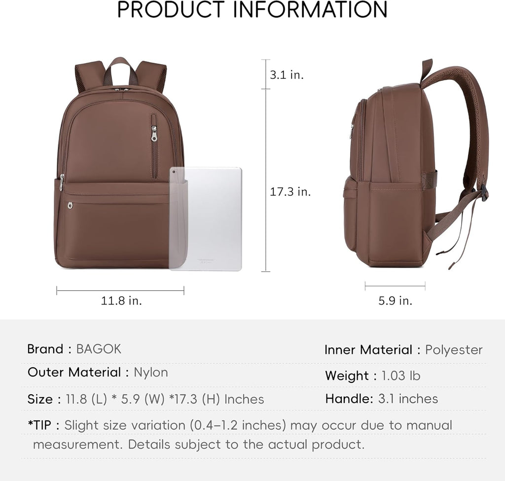 Skiennix Lightweight Nylon Backpack - Foldable Design, Large Capacity for School, Travel & Work