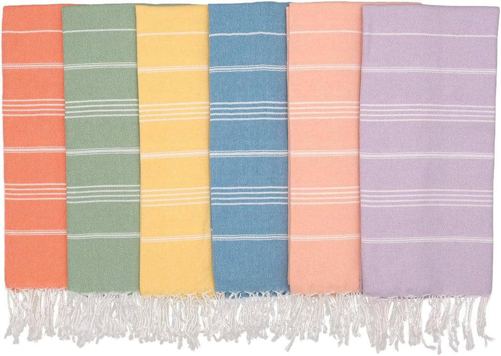 Turkish Towel Company Oversized Beach Towel Set of 6 - 100% Turkish Cotton, Quick Dry & Sand Free | Extra Large 38’’x71’’ Pool Towels