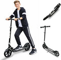 Skiennix Kick Scooter - Adjustable Handlebars & Rear Brake | Foldable Big Wheel Design for Kids & Teens