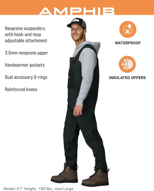 FROGG TOGGS Men's Amphib Stockingfoot Neoprene Waterproof Fishing Chest Wader for Fishing
