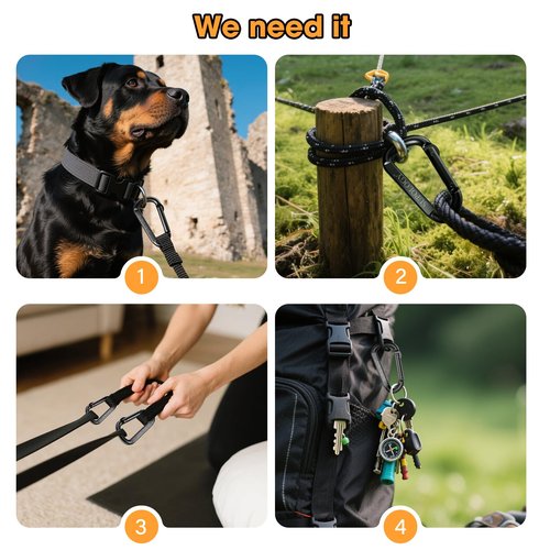 Carabiner Clip, 900 LBS 2.5" Iron Heavy Duty Caribeaners for Hammocks, Camping Accessories, Hiking and Gym, D Shaped Spring Hook Small Carabiners for Dog Leash, Key Ring (20PCS 2.5" Carabiner Clips)