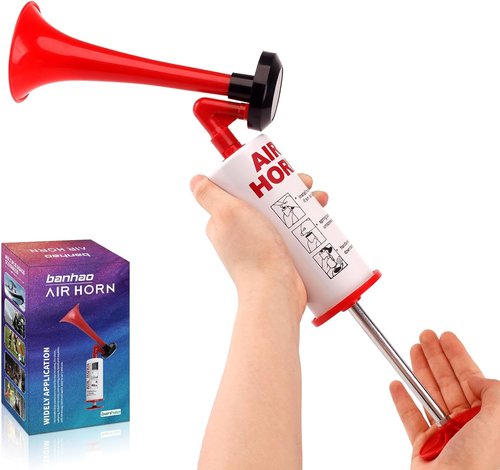 BANHAO Handheld Air Horn - Loud Aluminum Noise Maker for Safety at Sports Events | Ideal for Boats & Cars
