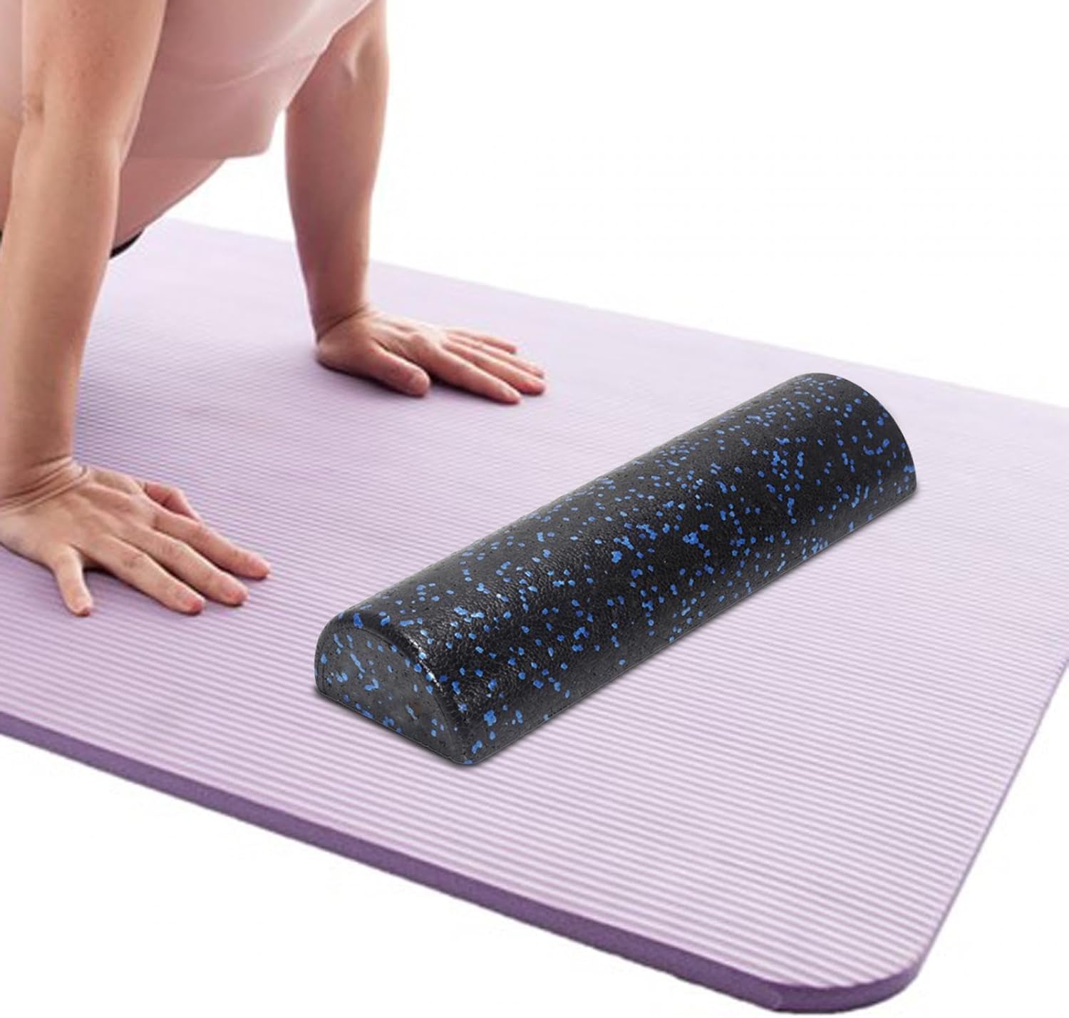 Skiennix Half Round Foam Roller - 18-Inch Muscle Recovery Tool for Neck and Back Pain Relief