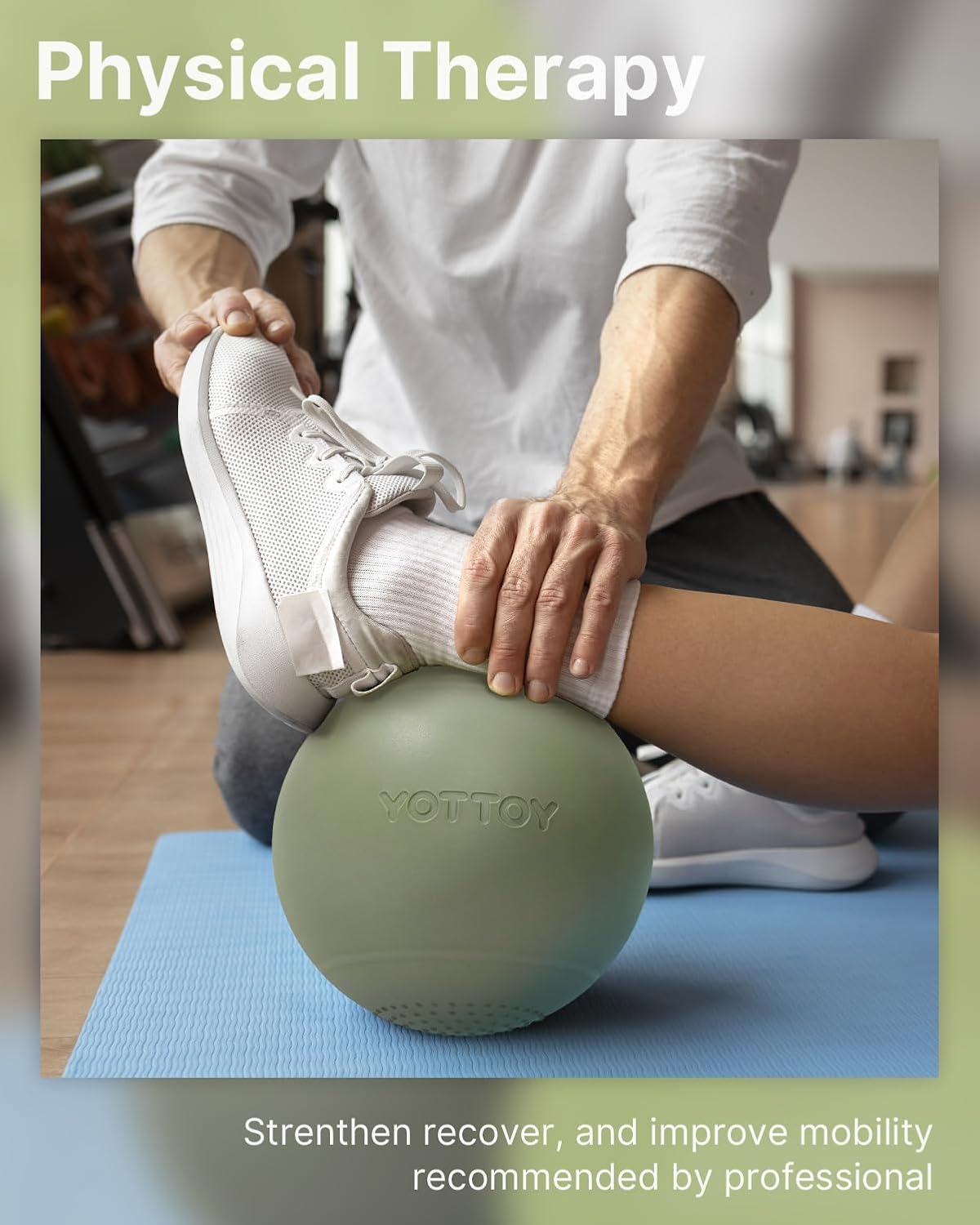 YOTTOY 9-Inch Pilates Ball - Anti-Burst Small Exercise Ball for Yoga, Physical Therapy & Home Workouts