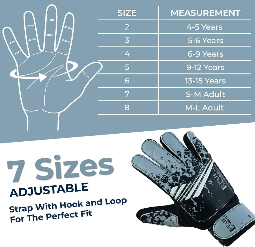 Skiennix Soccer Goalkeeper Gloves - Strong Grip for Kids & Youth | Durable Football Goalie Gear
