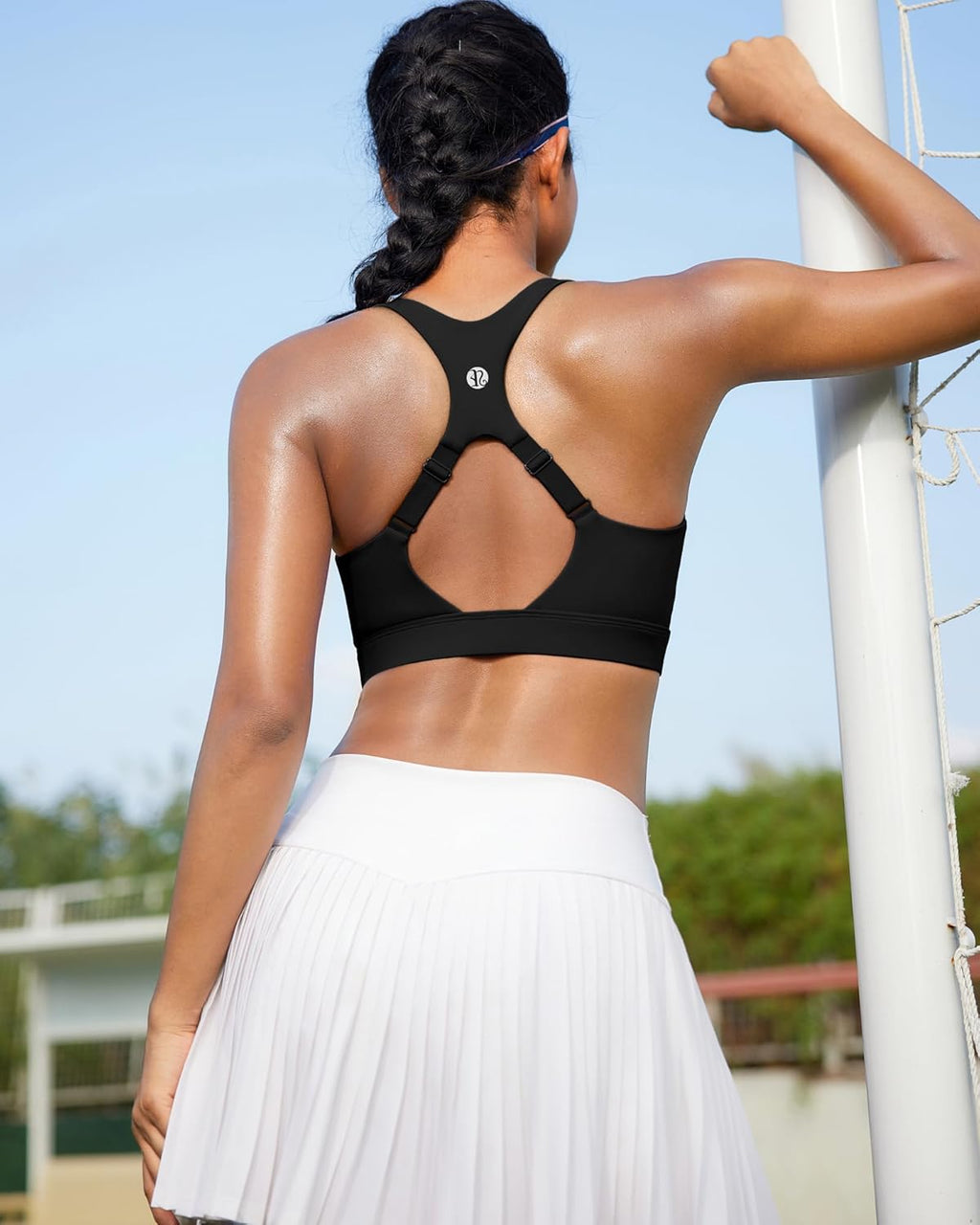 RUNNING GIRL High Impact Sports Bra - Adjustable Straps & Sewn-In Pads for Ultimate Support