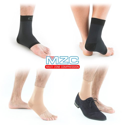 Neo-G Airflow Ankle Compression Sleeve - Sports, Daily Wear - Compression Ankle Brace, Tendonitis Support, Compression Ankle Support for Weak Ankles and Joint Pain - Airflow - L - Black