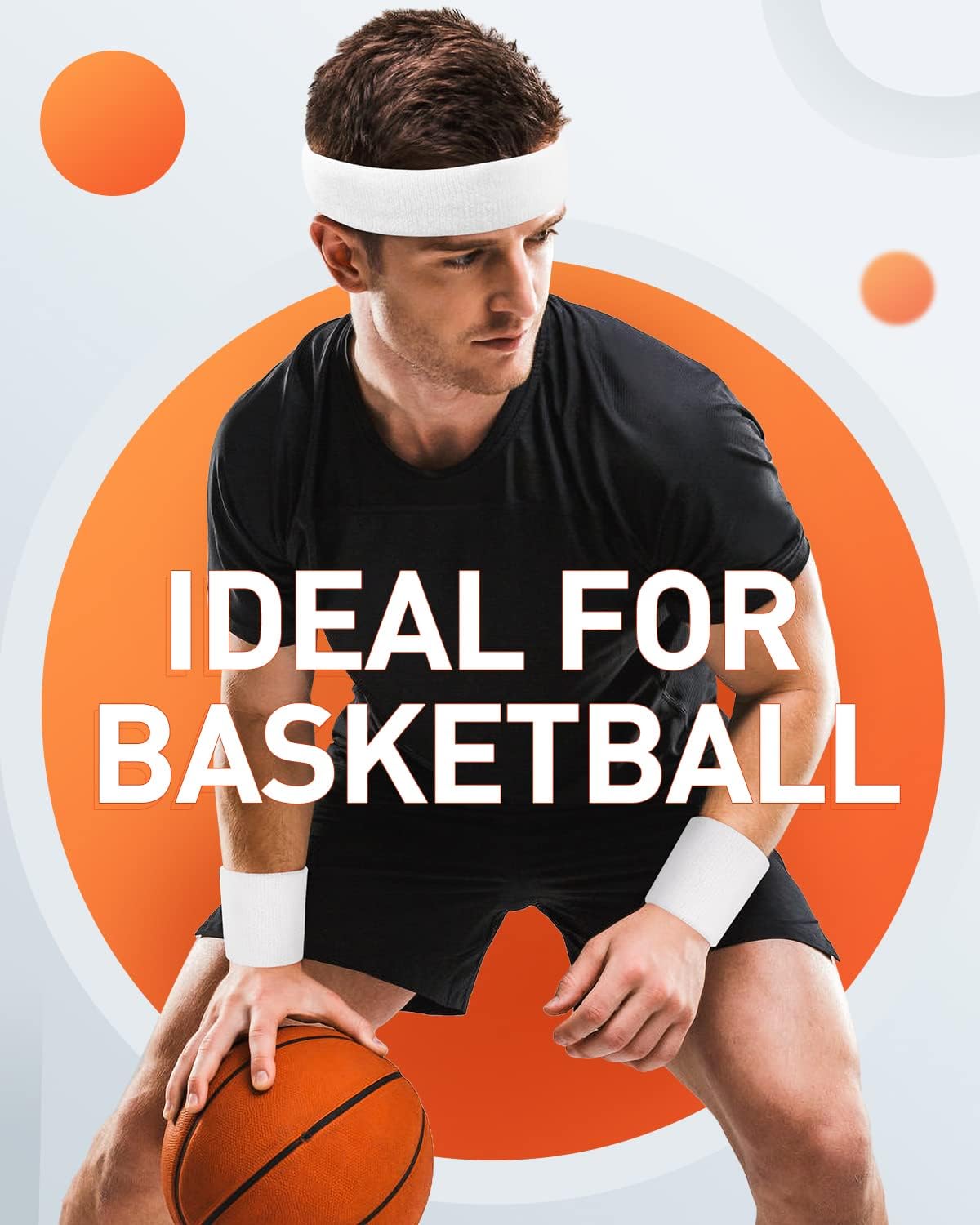 Tanluhu Sweatbands | Terry Cloth Athletic Headbands for Sports - Perfect for Men & Women