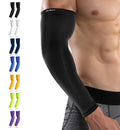 HiRui Arm Compression Sleeves for Men Women Youth Kids, UV Protection 20-30mmHG Support, Great for Running Cycling Basketball Golf Tattoo Cover, Breathable Moisture-Wicking (Black, Medium)