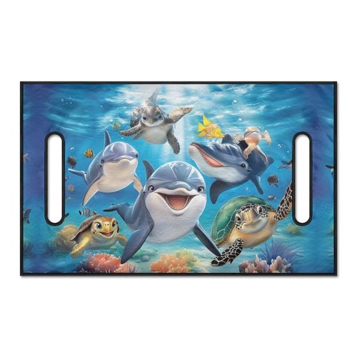 DISNIMO Ocean Dolphin Turtle Golf Cart Seat Cushion Cover Golf Cart Seat Blanket Fit All Golf Cart Comfortable Portable Golf Cart Seat Towel for 2 Person Seats Club Car