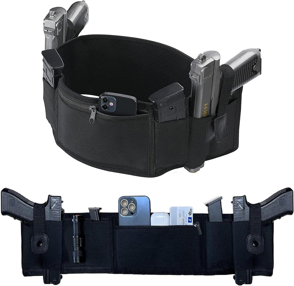 3-in-1 Holster by [Brand Name] - Comfortable Neoprene Waistband for Glock, Smith & Wesson, Taurus & More - Fits Most Pistols & Revolvers
