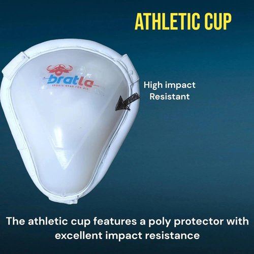 Bratla Cricket Guard – Adult Abdominal & Groin Protector, Strap-On Cricket Abdomen Guard for Men, Athletic Cup for Multi-Sport Use