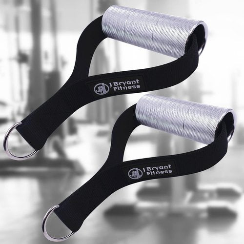 J Bryant Thick Gym Handles - Non-Slip High Density Aluminum Grips for Cable Machines | 2 Strong Handles (1 Pair)