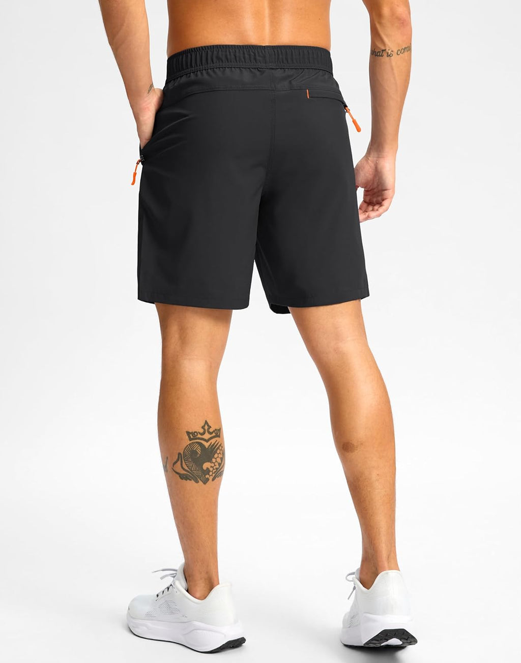 Pudolla Men's Athletic Hiking Shorts - Lightweight Workout & Travel Shorts with 3 Zipper Pockets