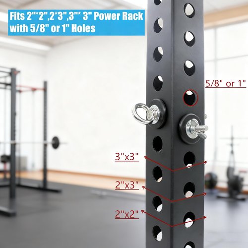 2Pack Resistance Band Pegs 304 Stainless Steel Band Anchors Heavy Duty Band Hooks with Variable Diameter Hole Plug Suitable for Power Rack with 5/8"-1"Hole,Strength Traning,Fitness,Physical Therapy