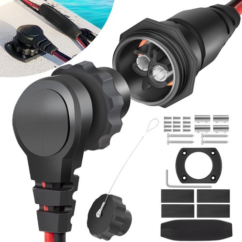 Minn Kota Trolling Motor Plug - Waterproof Quick Connect Socket for 12V/24V/36V/48V Marine Batteries