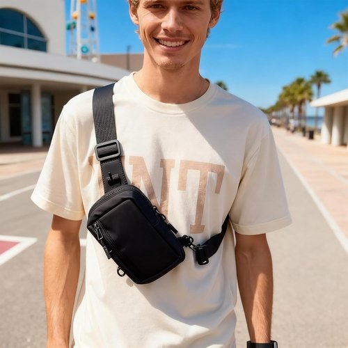 GORELAX Small Crossbody Sling Bag Compact Chest Pack for Men Women EDC Phone Purse Running Hiking Travel