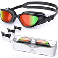 Vegemono Swim Goggles, Unisex Adult Swimming Goggles Anti Fog Anti UV No Leakage Wide View for Men Women Youth