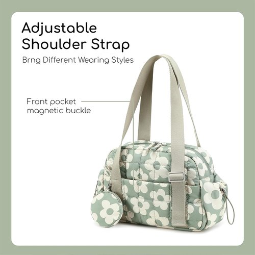 CAMTOP Mini Gym Bag - Quilted Sports Duffel with Wet Compartment & Coin Purse | Perfect for Yoga & Workouts